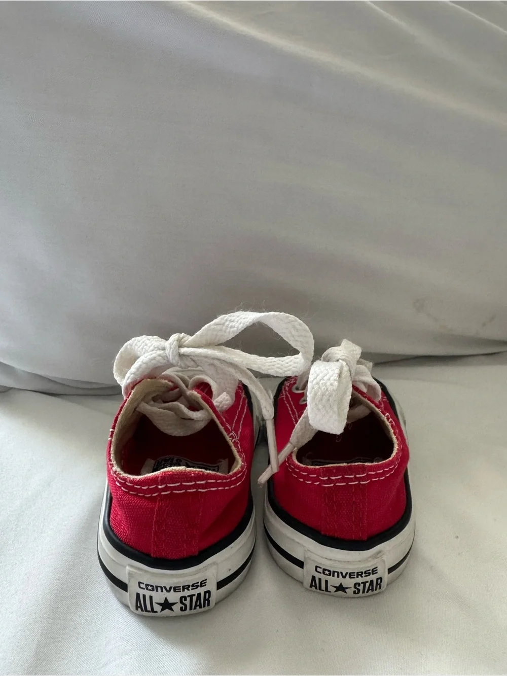 Red Low-Top Converse All-Stars Baby size 2.0